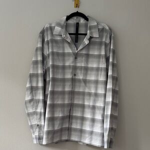 lululemon Gray Checkered Men's Shirt